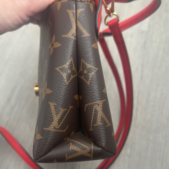 Louis Vuitton Red and Brown Satchel - Picture 11 of 16